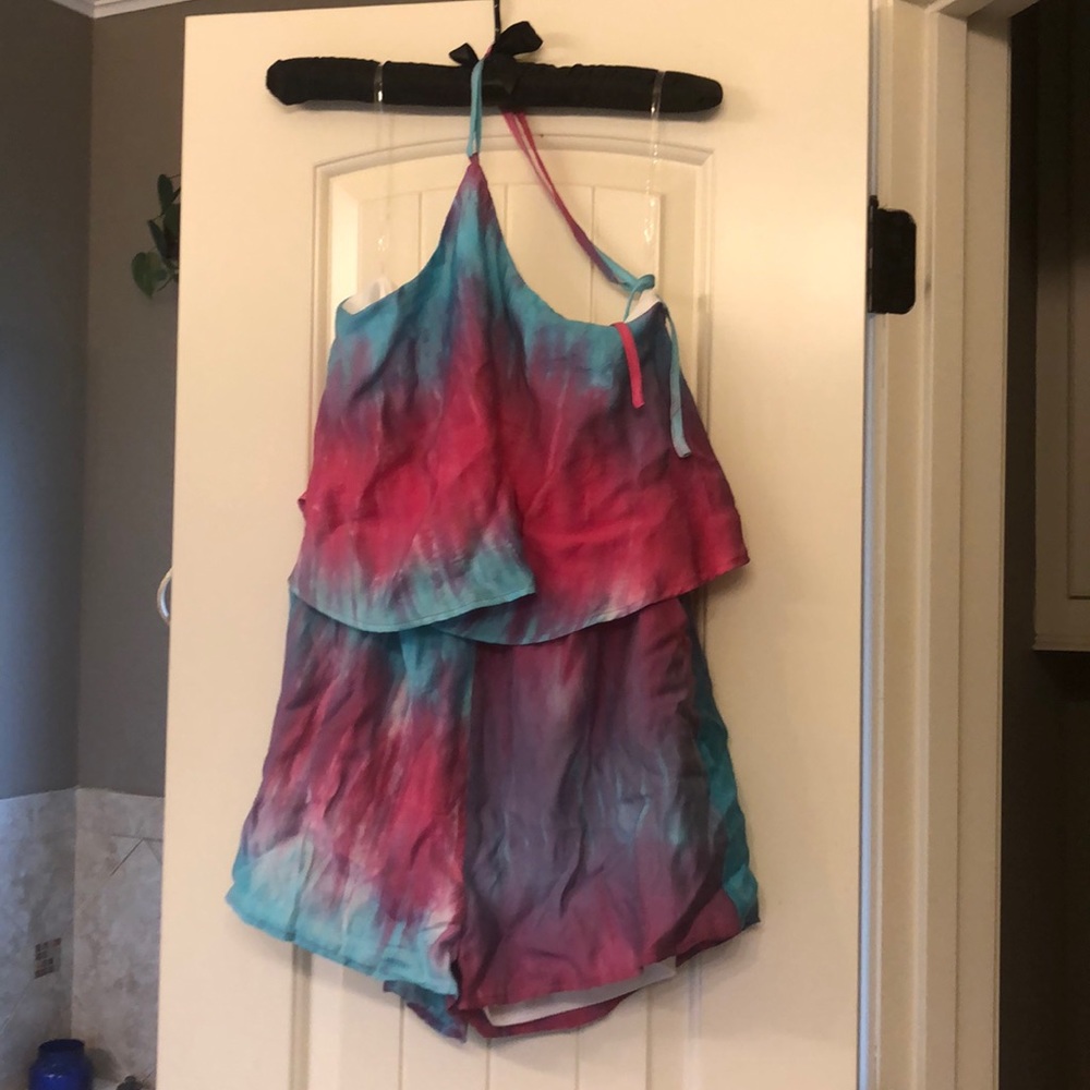 Peach love romper new w/o tags